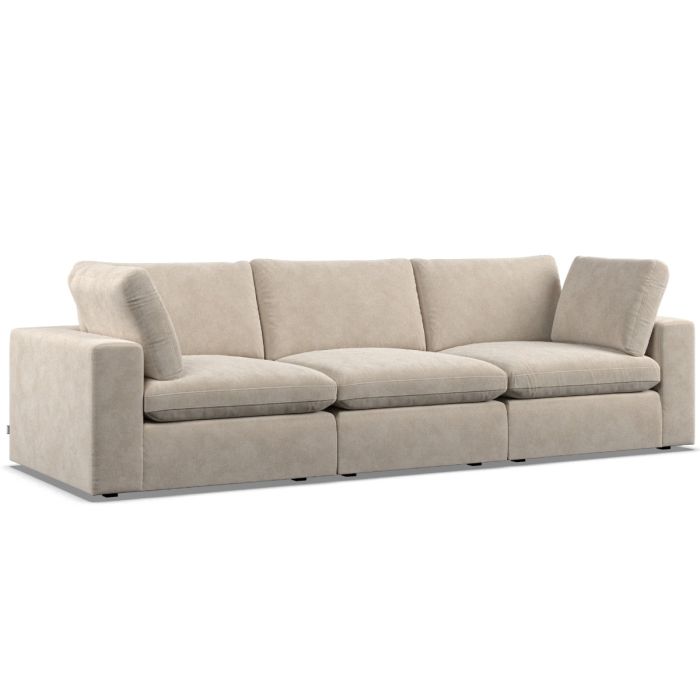 3 Seater Sofa - OBLAK Fabric Eggshell