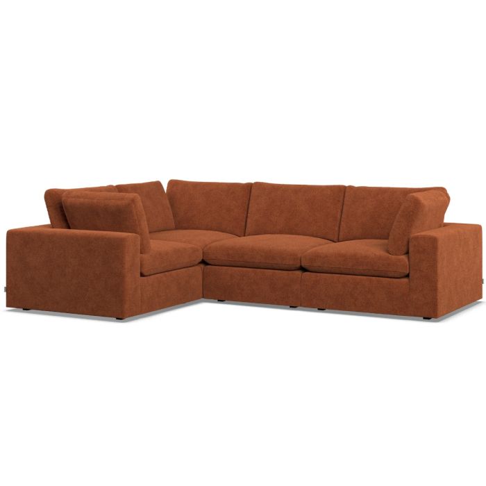 Corner Sofa - OBLAK Fabric 3 Seater Right Hand Facing Saffron