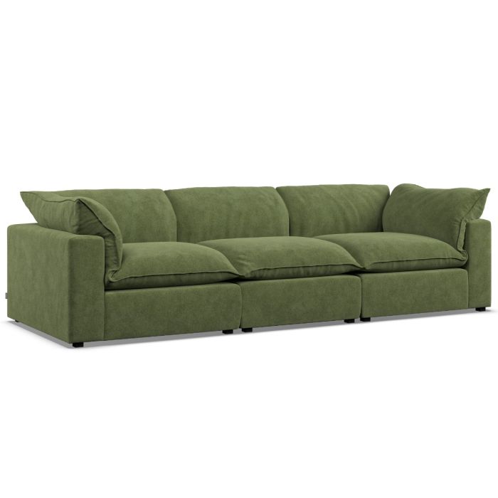 3 Seater Sofa - PUEBLA Fabric Verde