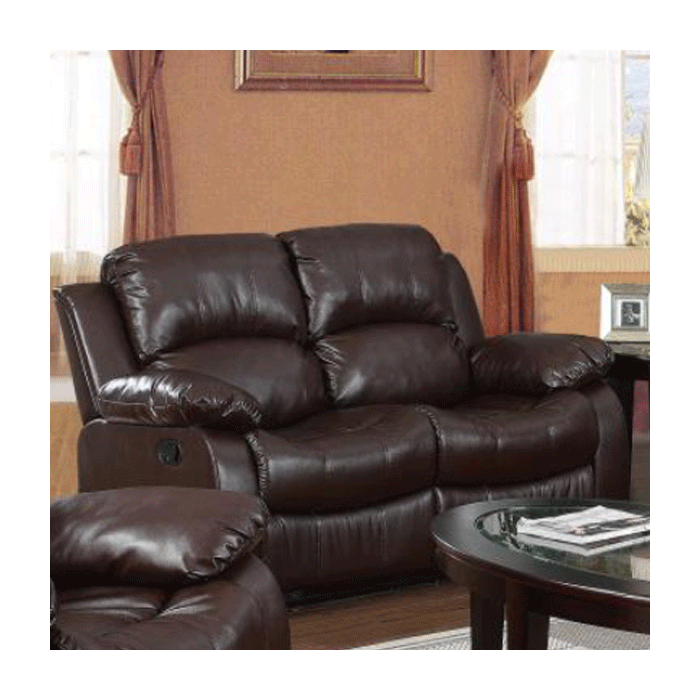 Corby 2 Seater Recliner Suite Brown - Full Bonded Leather
