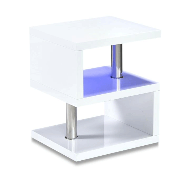 Axminster White High Gloss Occasional Table with LED