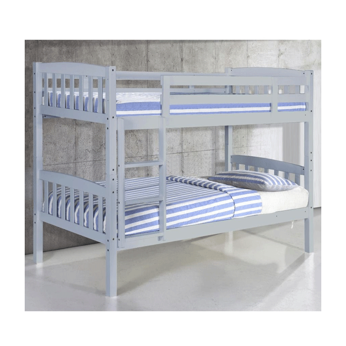 Erewash Grey Detachable Single Bunk Bed - Solid Wood