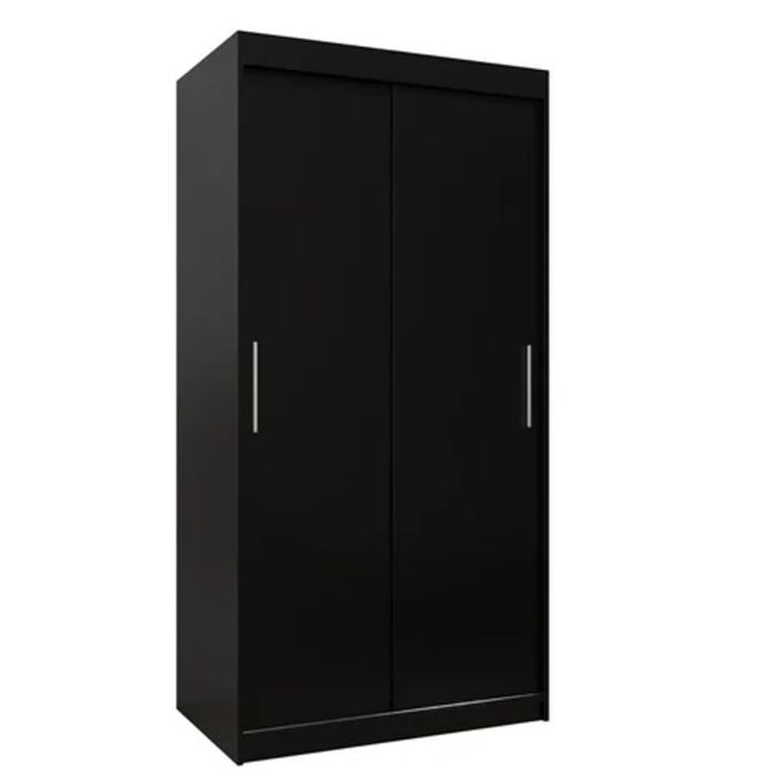 TIVERTON 2 Door Sliding Wardrobe Black - 100cm