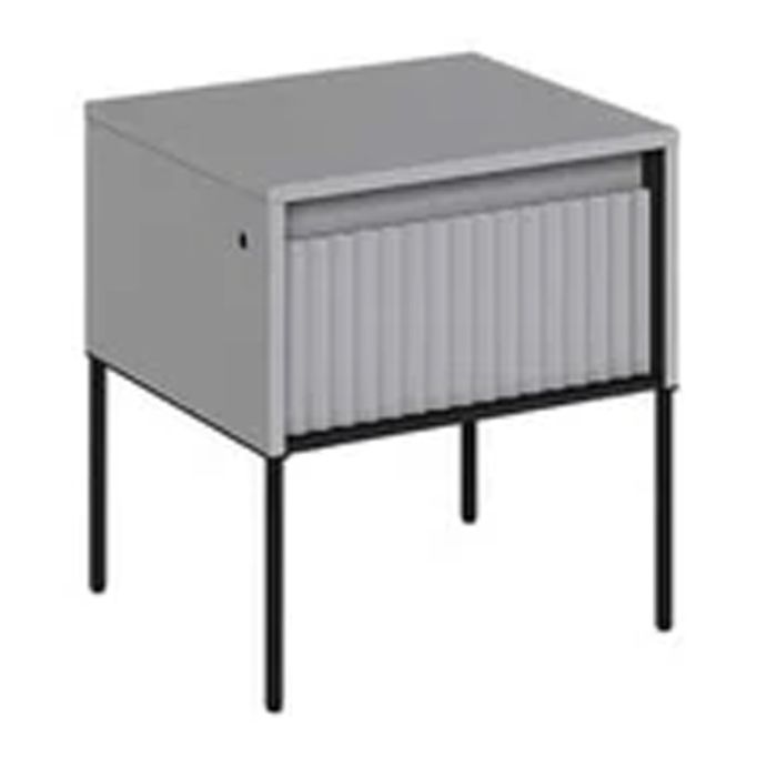 TRADESSA Bedside Table - Grey Matt