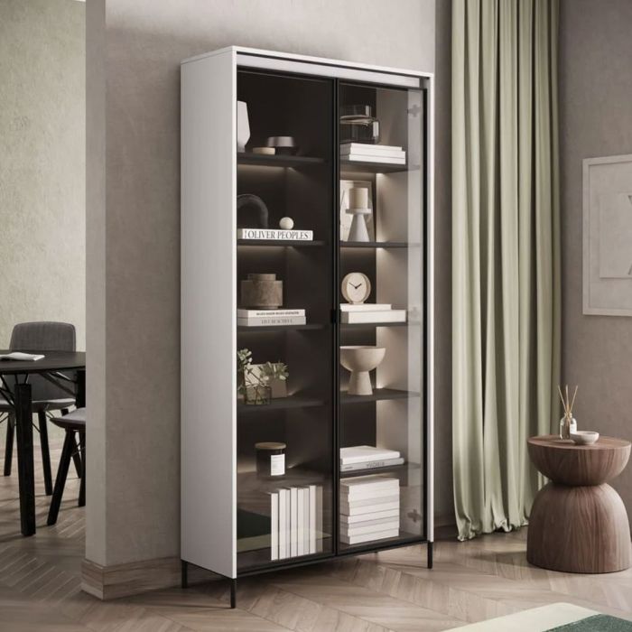 Scribble Spex Tall Display Cabinet - White Matt