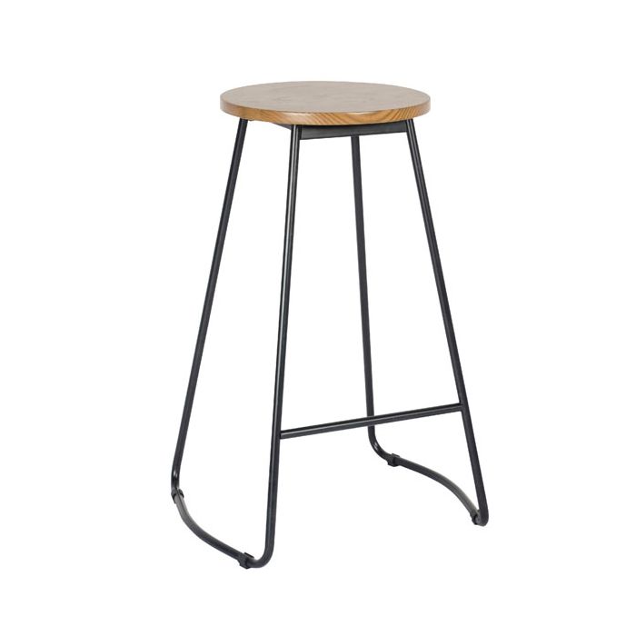 Amanecer Bar Stool - Black and Natural