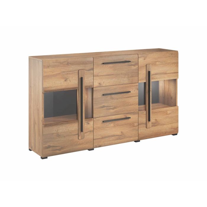 Oklahoma 28 Display Sideboard Cabinet - Oak Grandson