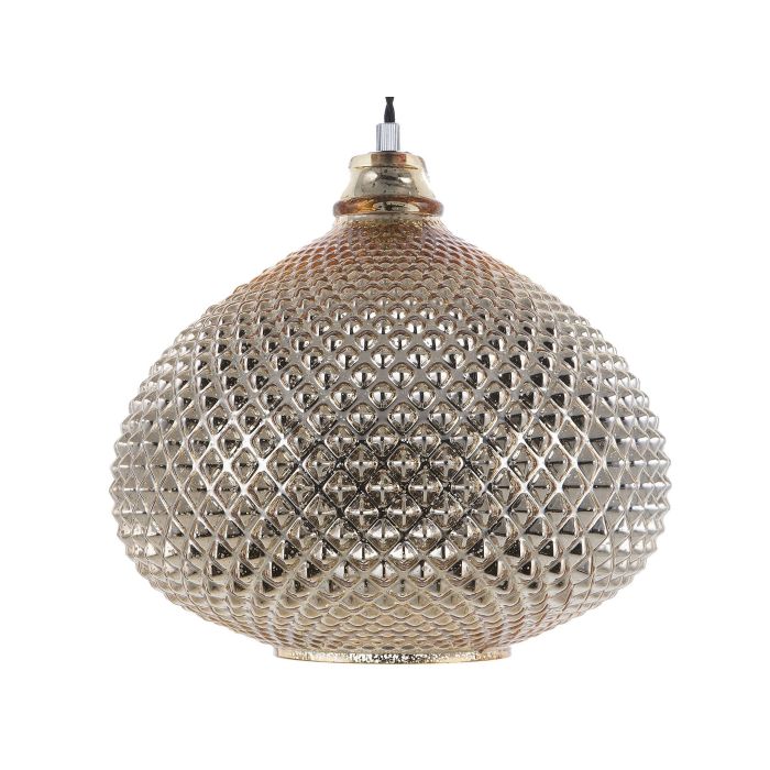 Ceiling Lamp Gold Glass 88 cm Pendant Carved Shade Ambient Glam 