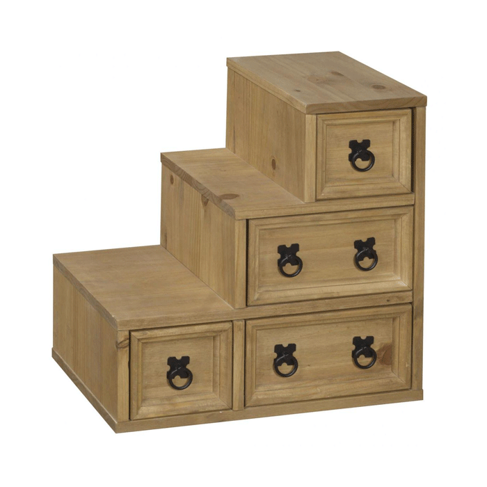 Pine Finish Chest of Drawers - CARLISLE V Small Chest 4 Drawers