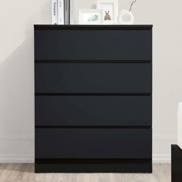 Black Chest of Drawers - OPAL Medium Chest 4 Drawers
