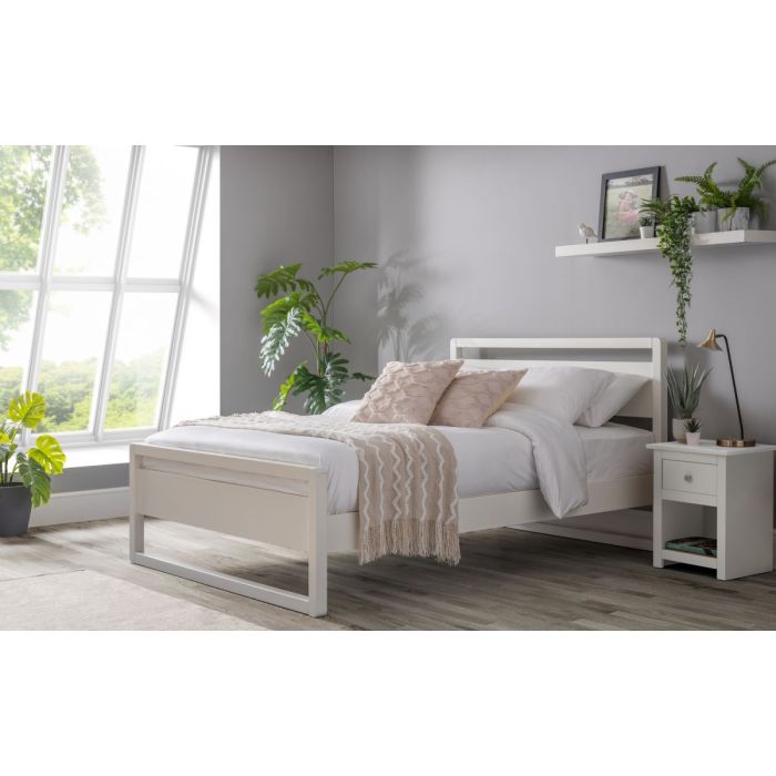 Venice Double Bed - Surf White