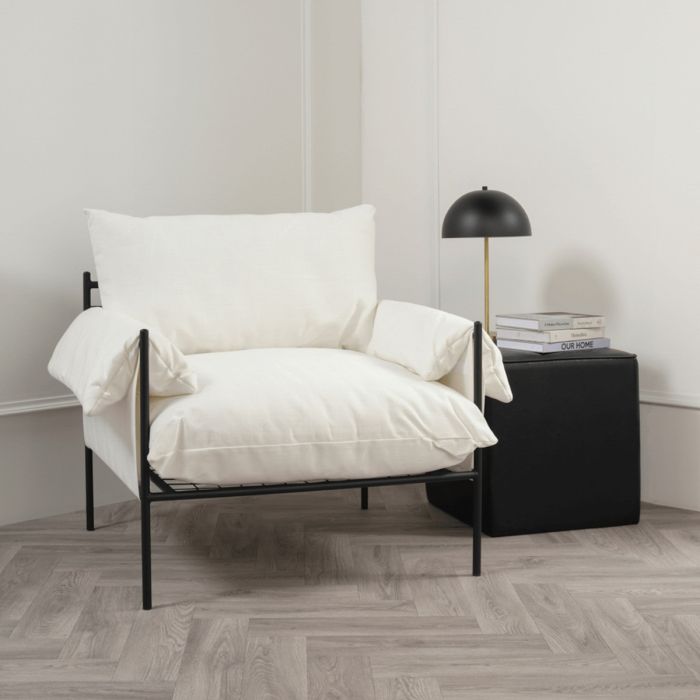 WARDEN Weave Armchair - White