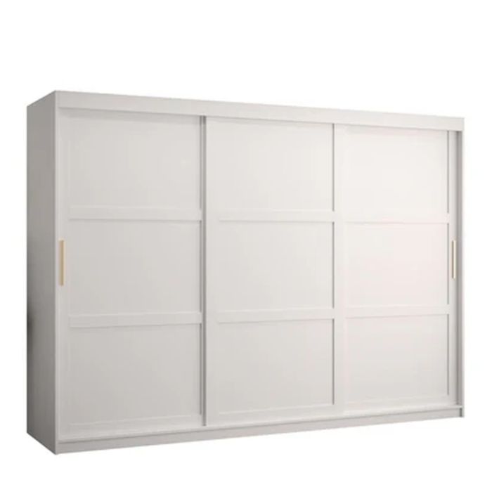 CLIFFORD 3 Door Sliding Wardrobe White - 250cm