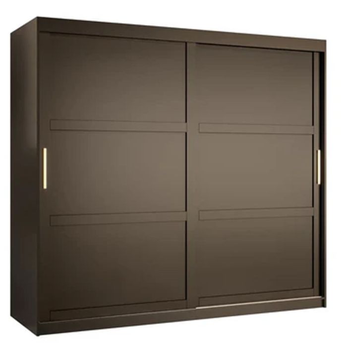 CLIFFORD 2 Door Sliding Wardrobe Black - 200cm