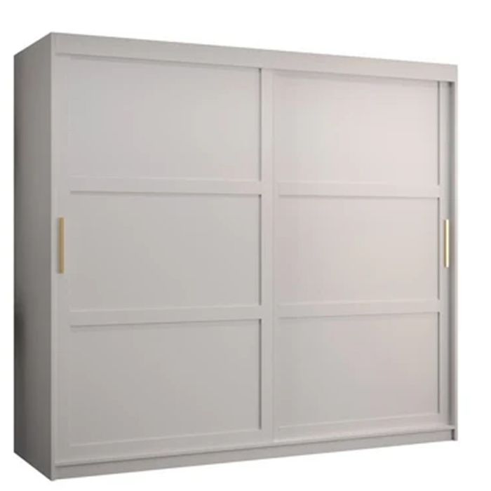 CLIFFORD 2 Door Sliding Wardrobe White - 200cm