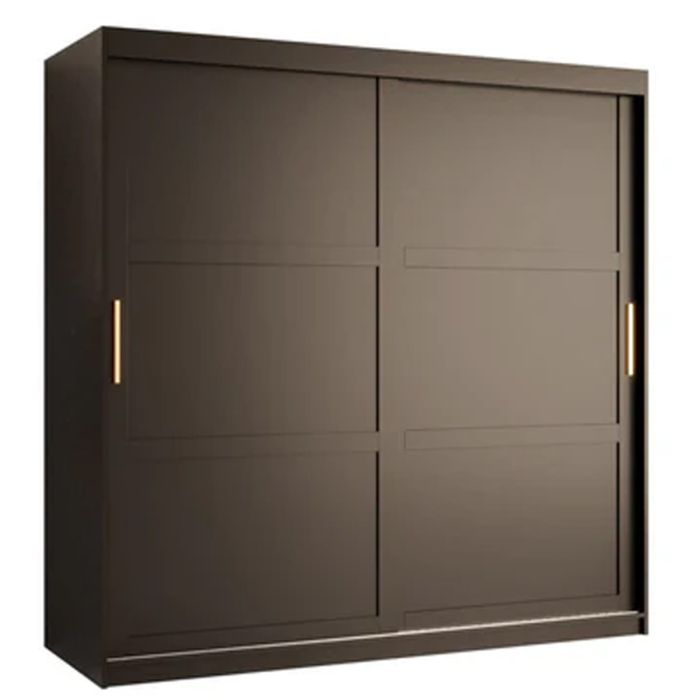CLIFFORD 2 Door Sliding Wardrobe Black - 180cm