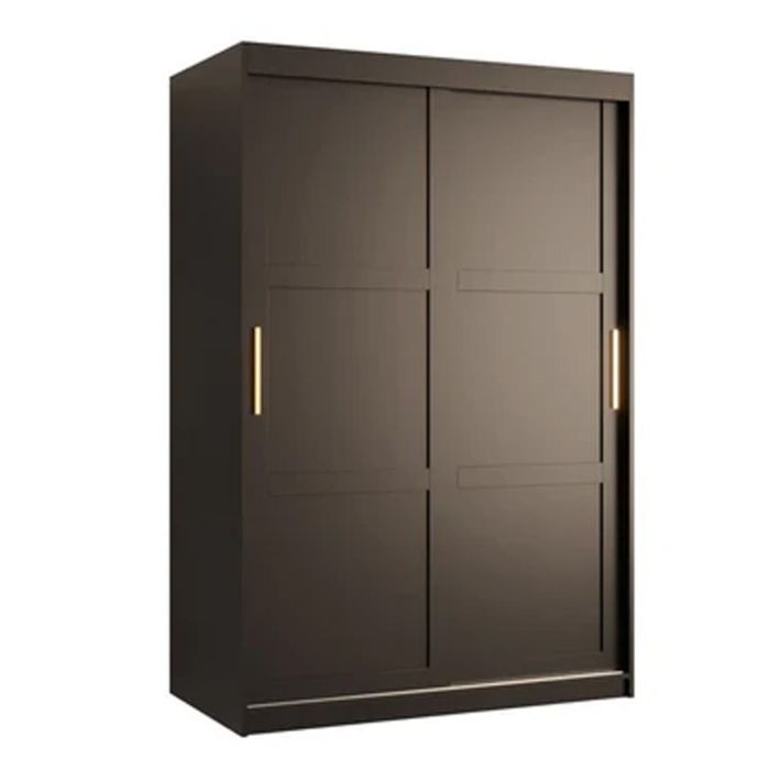 CLIFFORD 2 Door Sliding Wardrobe Black - 120cm