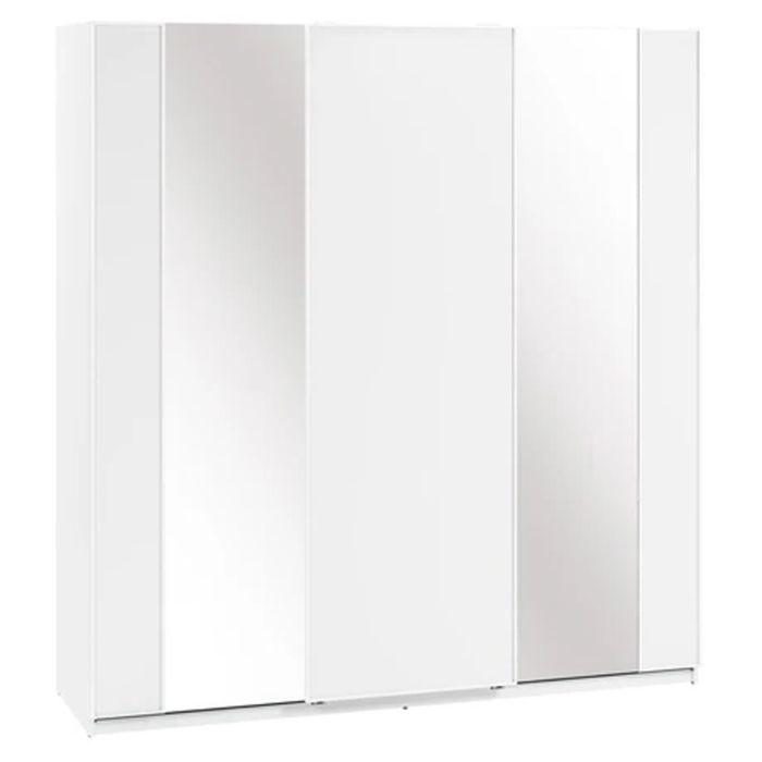 SULLIVAN 3 Door Mirrored Sliding Wardrobe White - 220cm