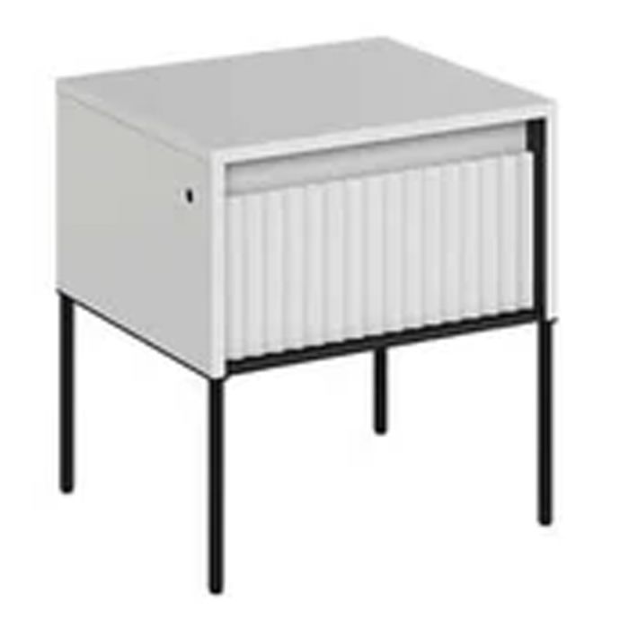 TRADESSA Bedside Table - White Matt