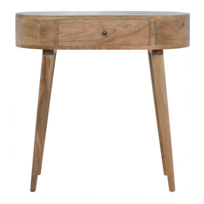 Console Table - ELIORA Nordic Style Leg Console Oak 80cm