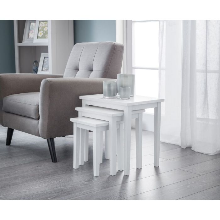 Cleo 3PC Nest of Tables Range - White