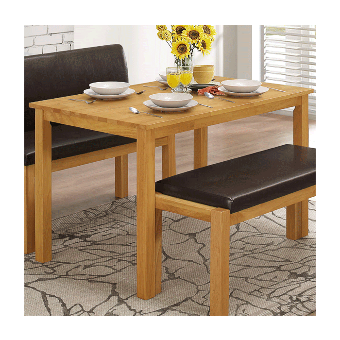 Quince Dining Table Only in Natural Oak Finish - Rectangular Shape