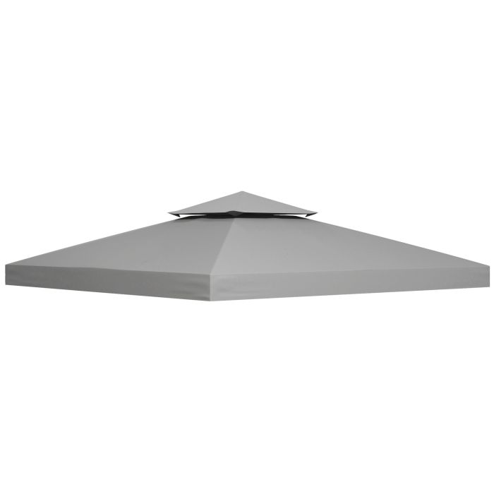 3 x 3M Gazebo Canopy Roof Top Replacement Cover Spare Part Light Grey (TOP ONLY)