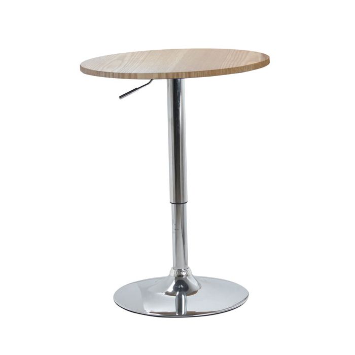 Conall Bar Table Top with Chrome Base - Natural