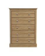 Oak Finish Chest of Drawers - DARTFORD Medium Chest  5 Drawers