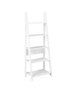 Tiva Ladder Style Bookcase with 4 Shelves - White