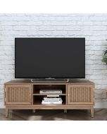 Bordeaux Wooden Framed Tv Table 2 Door and Open Shelf - Oak