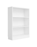 Basic Low Wide Bookcase (2 Shelves) in White - White