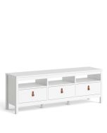 Barcelona Tv-unit 3 drawers in White - White