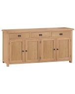 Classic 4 Door Sideboard - Medium Oak Finish