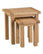 Classic Nest Of 2 Tables - Medium Oak Finish
