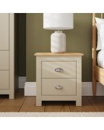 LANCASTER 2 Drawer Bedside Table - Cream