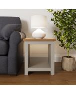 Lancaster Side Table With Shelf Grey