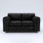 LORVANI Fabric 2 Seater Fullback Sofa - Black