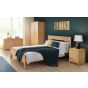 Oak Finish Chest of Drawers - CUBA Medium Chest 3 Drawers