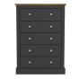 Black Chest of Drawers - DARTFORD Medium Chest  5 Drawers