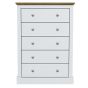 White Chest of Drawers - DARTFORD Medium Chest  5 Drawers