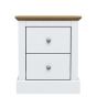 Devon 2 Drawers Beside Table - White