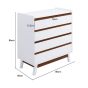 White Chest of Drawers - SURREY Medium Chest 4 Drawers