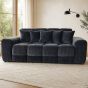 STACIE Fabric 3 Seater Sofa - Black