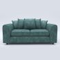 LORVANI Fabric 3 Seater Scatterback Sofa - Teal
