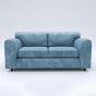 LORVANI Fabric 3 Seater Fullback Sofa - Sky Blue