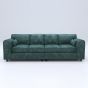 LORVANI Fabric 4 Seater Fullback Sofa - Teal