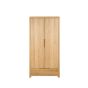 Curve 2 Door 1 Drawer Wardrobe - Oak