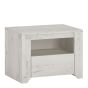 Angel 1 Drawer Bedside Cabinet - White Craft Oak