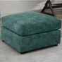 LORVANI Fabric Cushion Footstool - Teal